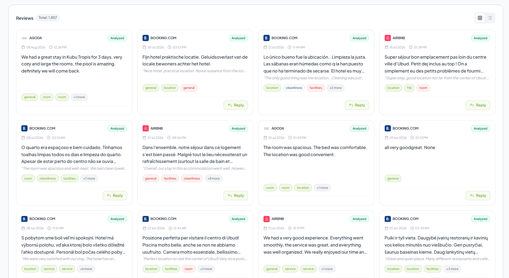 Reply to guest reviews from one dashboard